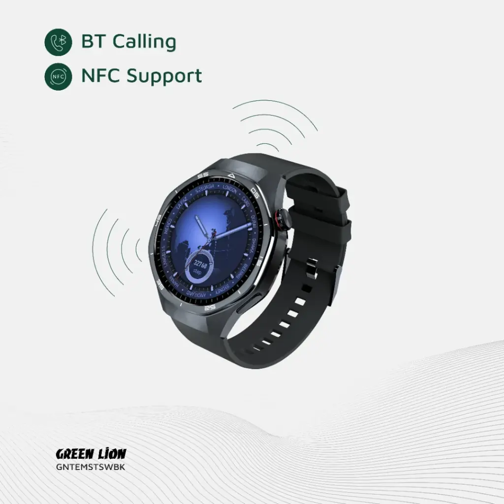 Green Lion Tech Master Smart Watch Black Green Lion Tech Master Smart Watch Black
